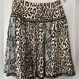 Tracy Reese leopard print skirt; size 4